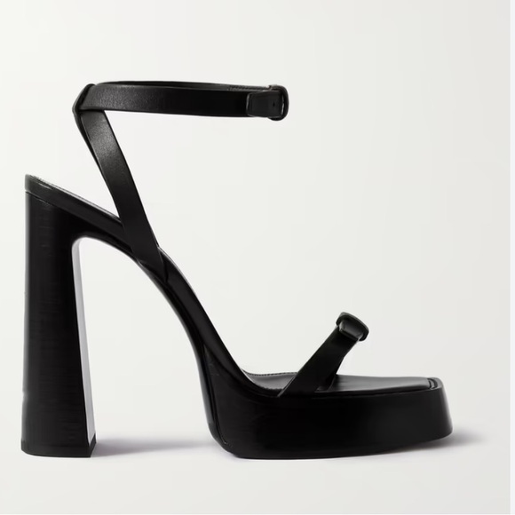 Yves Saint Laurent Shoes - YSL Platz 105 Leather Platform Sandals